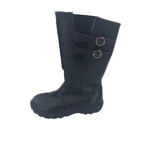 Keen‎ Bern Girls Size 1 Waterproof Leather Knee-High Boots Zipper & Buckle